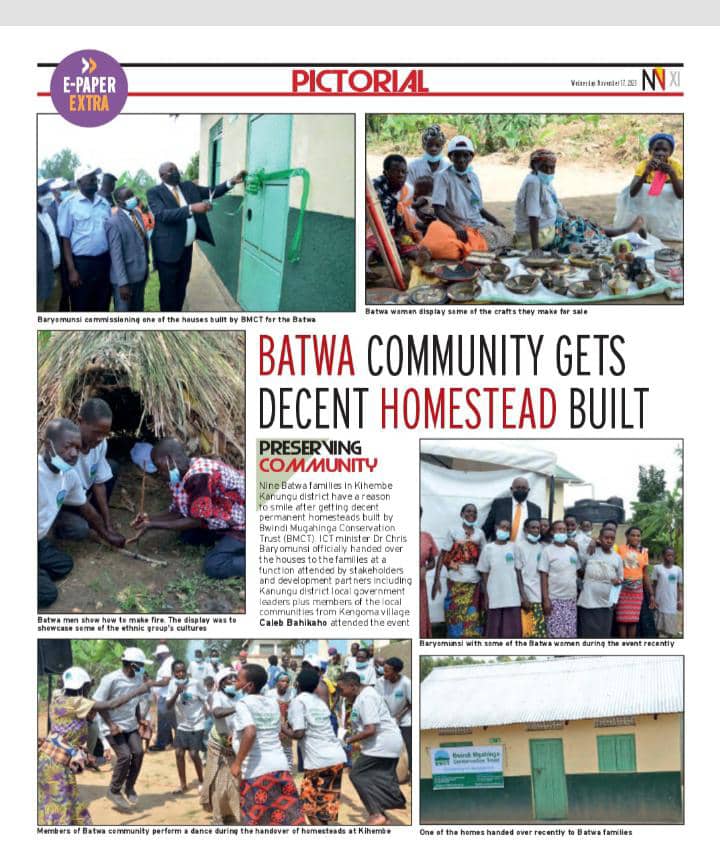 Batwa get decent Homesteads
